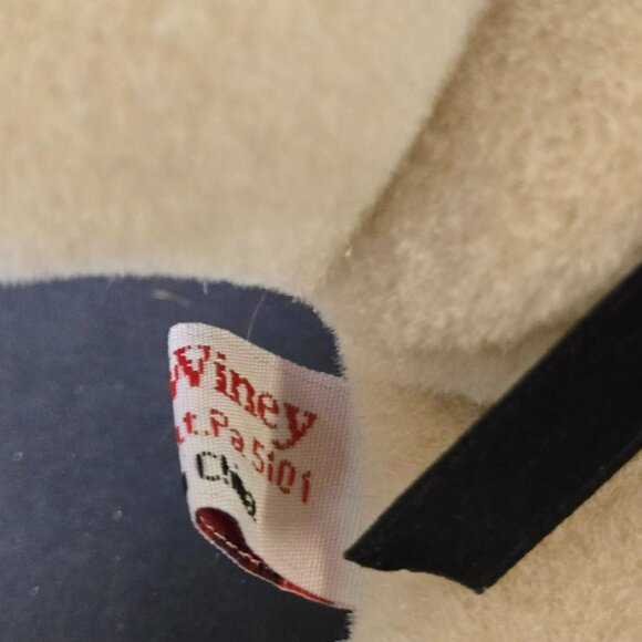 Vtg 1999 Signed Sally Winey Bears Signed Mai Tai Teddy Bear Beige Black Ribbon - Picture 6 of 8